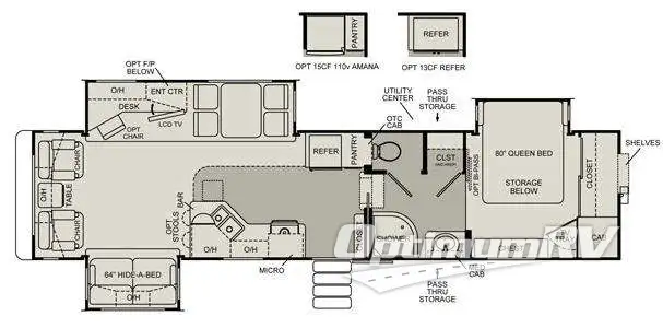 2008 Pilgrim Open Road 357RL3S-5 RV Floorplan Photo