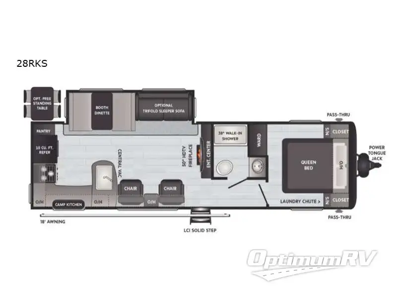2021 Keystone Hideout 28RKS Floorplan Photo