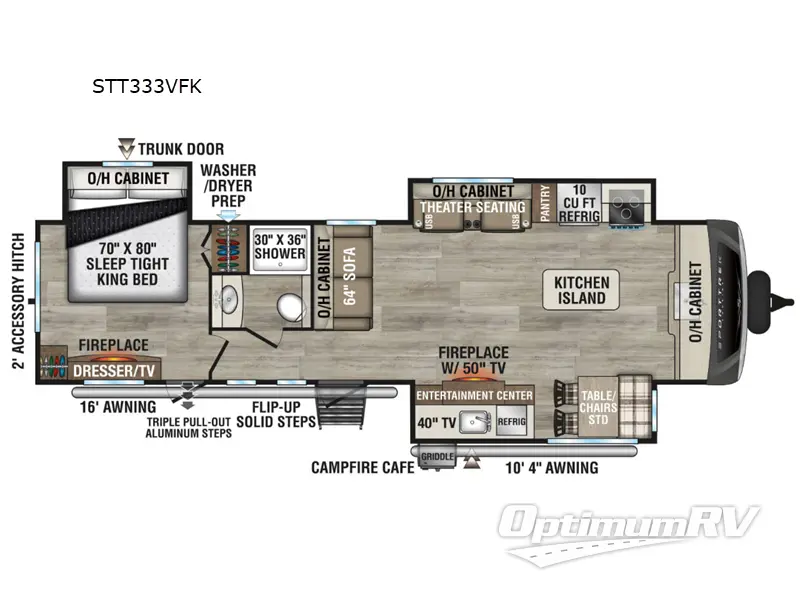 2026 Venture SportTrek Touring Edition STT333VFK RV Floorplan Photo