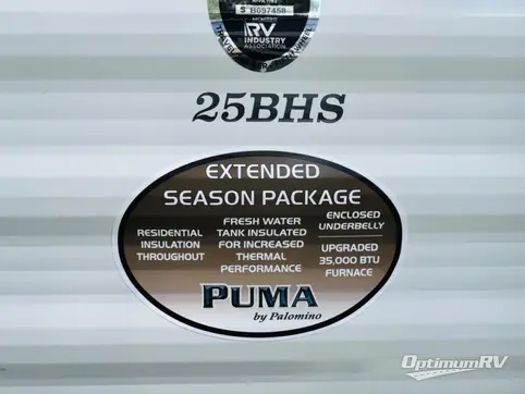 2024 Palomino Puma 25BHS RV Floorplan Photo