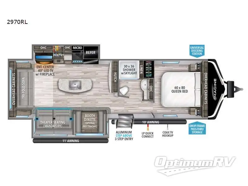 2022 Grand Design Imagine 2970RL Floorplan Photo