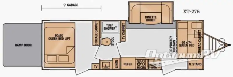 2014 Cruiser Fun Finder XTRA XT-276 RV Floorplan Photo