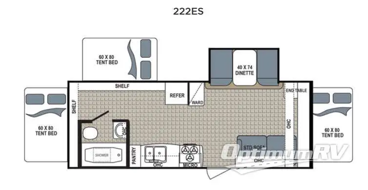 2017 Dutchmen Kodiak Express 222ES Floorplan Photo