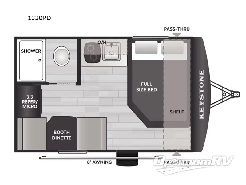2026 Keystone Springdale Mini 1320RD RV Floorplan Photo
