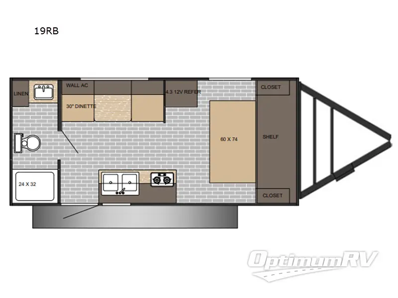 2026 Sunset Park Sun Lite LTD 19RB RV Floorplan Photo