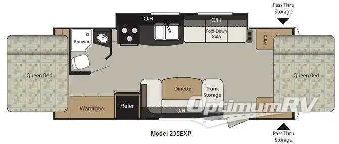 2011 Keystone Passport Express SL 235EXP Floorplan Photo