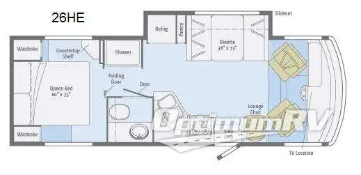 2013 Itasca Sunstar 26HE RV Floorplan Photo
