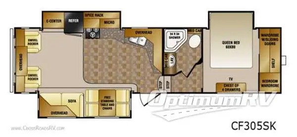 2012 CrossRoads Cruiser Patriot Provincial CF305SK Floorplan Photo