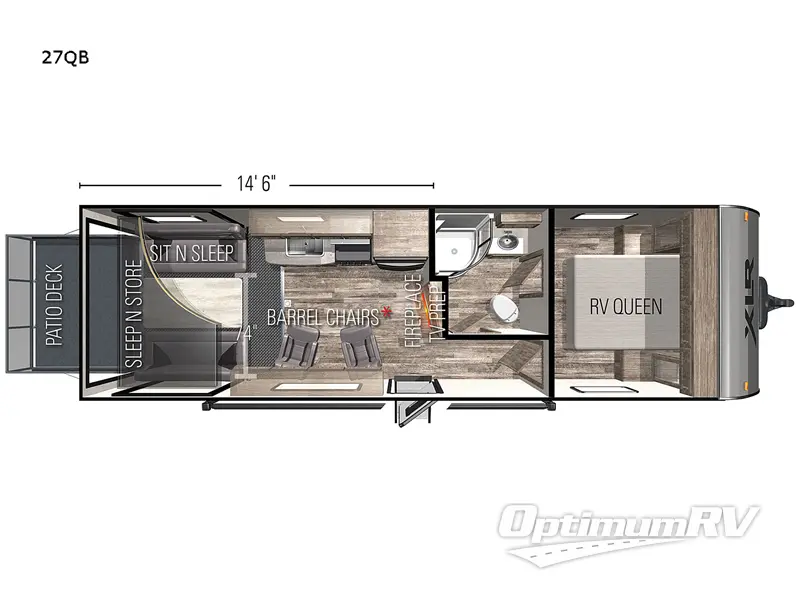 2022 Forest River XLR Boost 27QB Floorplan Photo