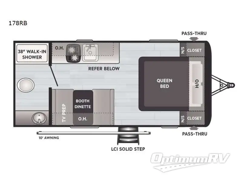 2021 Keystone Hideout Single Axle 178RB Floorplan Photo