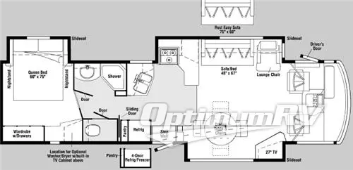 2006 Winnebago Voyage 38J Floorplan Photo