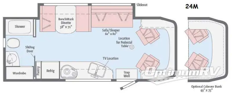 2015 Winnebago View 24M Floorplan Photo