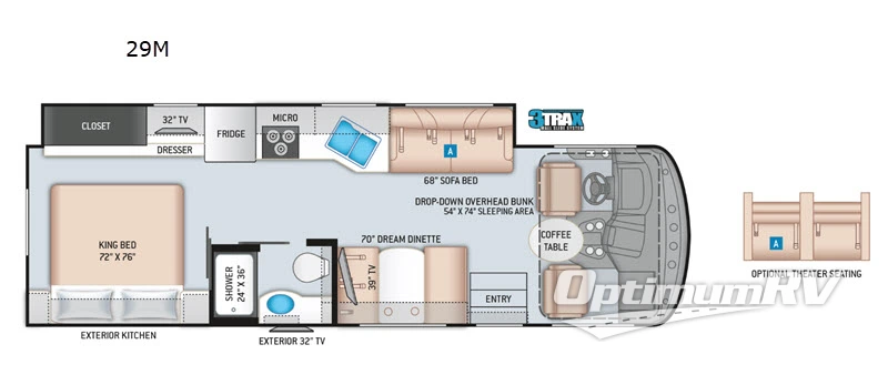 2021 Thor Windsport 29M Floorplan Photo