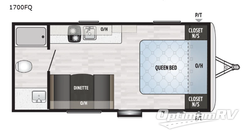 2019 Keystone Springdale Mini 1700FQ RV Floorplan Photo