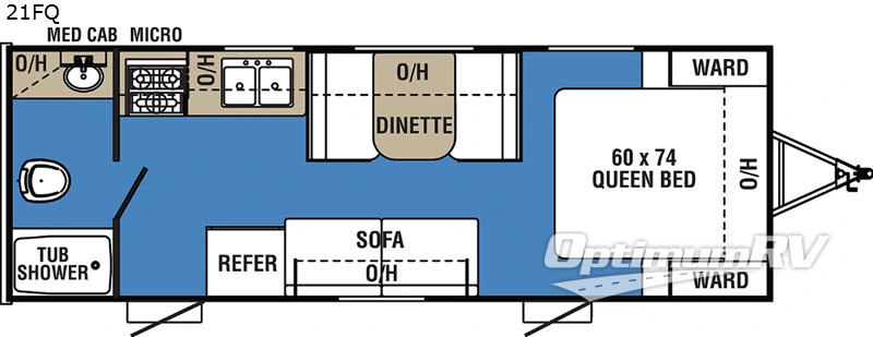 2019 Coachmen Clipper Ultra-Lite 21FQ RV Floorplan Photo