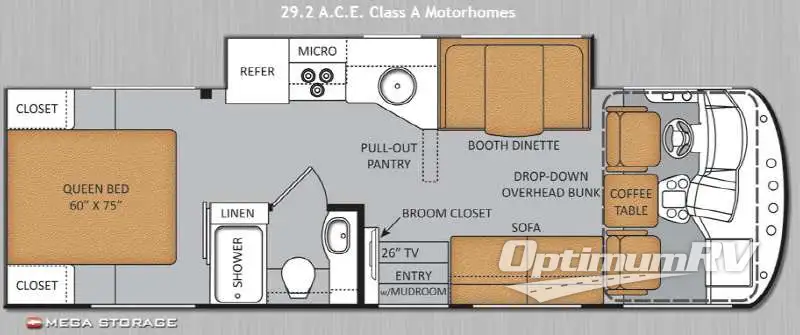 2014 Thor ACE 29.2 Floorplan Photo