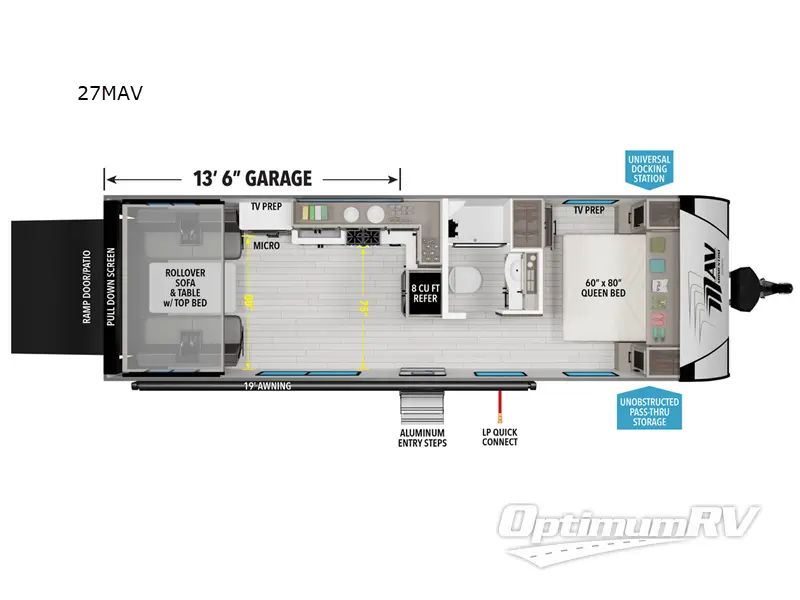 2025 Grand Design Momentum MAV 27MAV Floorplan Photo