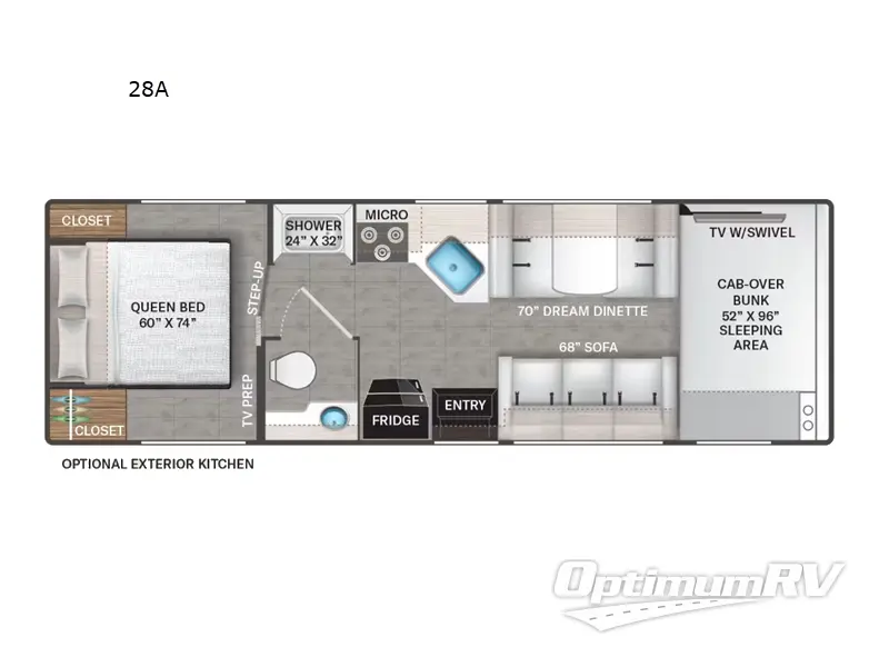 2026 Thor Four Winds 28HZ Chevy RV Floorplan Photo