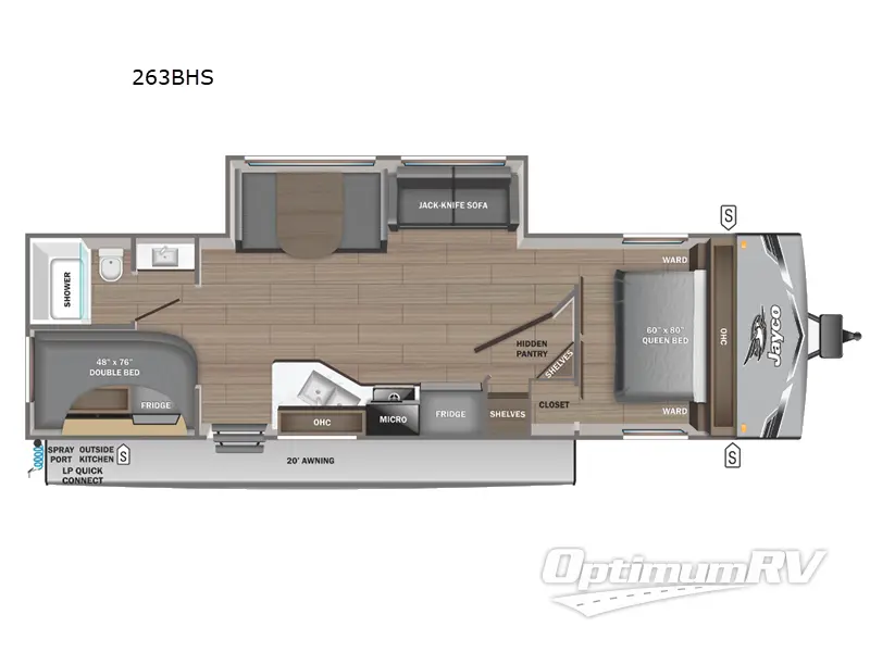 2025 Jayco Jay Flight SLX 263BHS Floorplan Photo