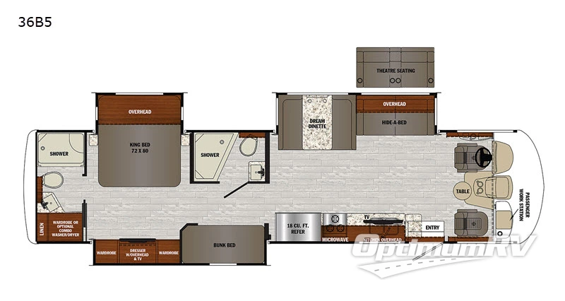 2020 Forest River Georgetown 5 Series 36B5 Floorplan Photo