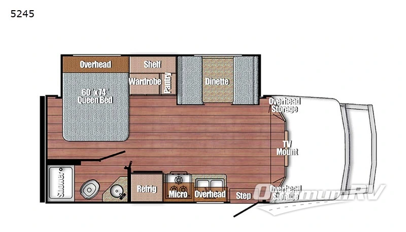 2020 Gulf Stream BT Cruiser 5245 RV Floorplan Photo