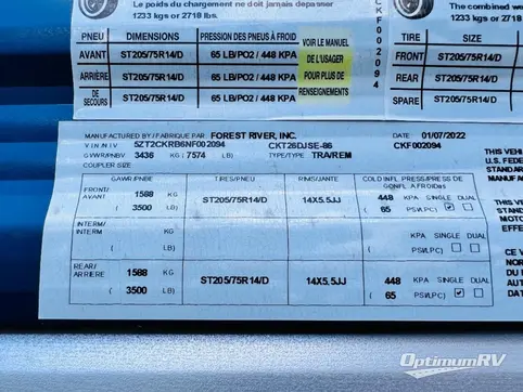 2022 Forest River Cherokee Grey Wolf 26DJSE RV Photo 4