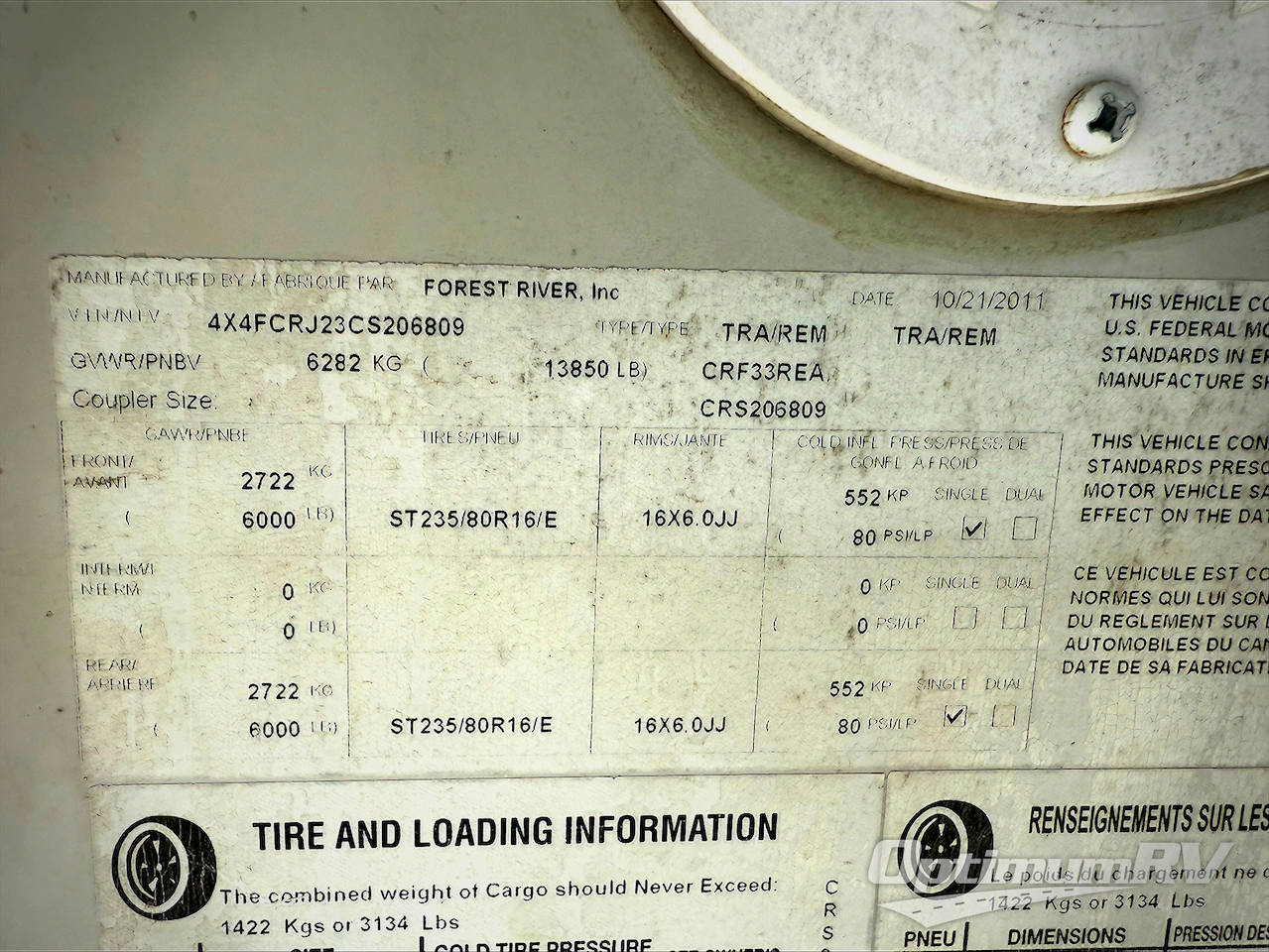 2011 Forest River Cedar Creek Silverback 33L Photo 7