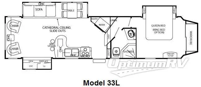 2011 Forest River Cedar Creek Silverback 33L RV Floorplan Photo