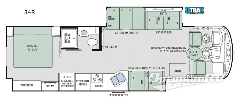 2019 Thor Windsport 34R Floorplan Photo