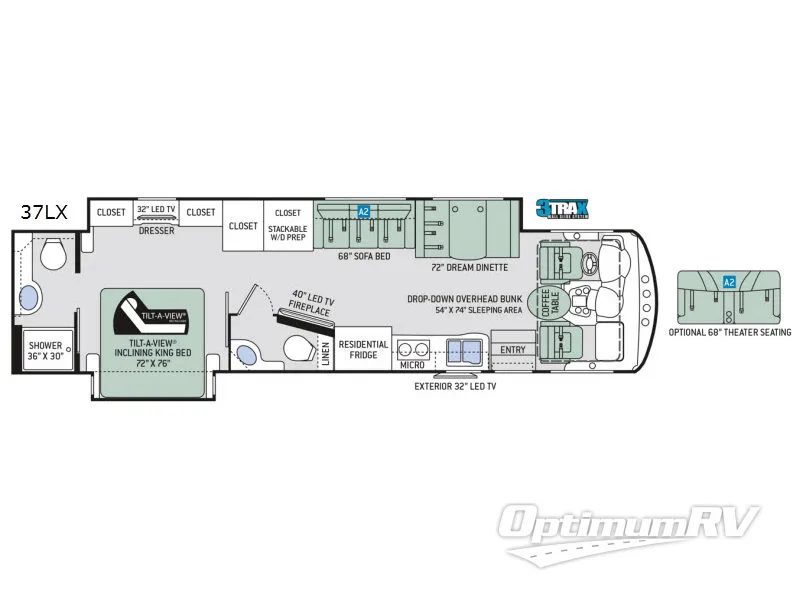 2018 Thor Challenger 37LX RV Floorplan Photo
