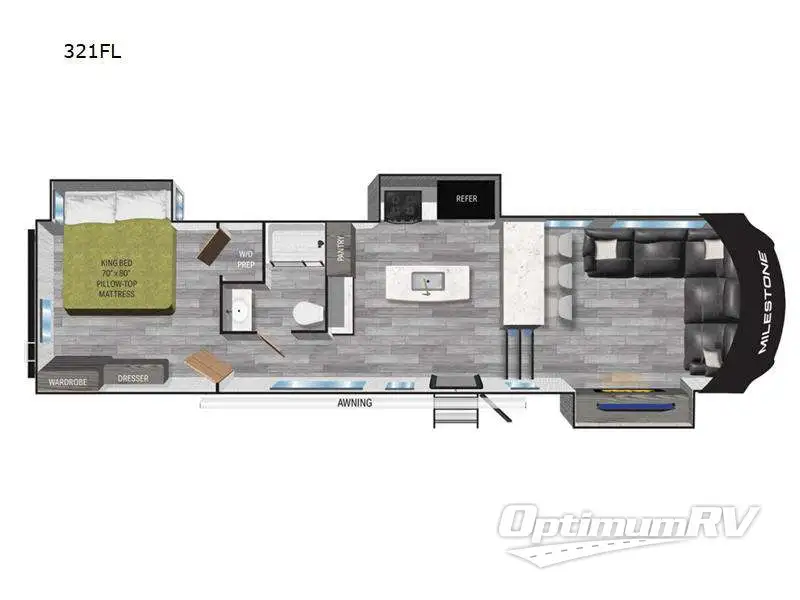 2023 Heartland Milestone 321FL Floorplan Photo
