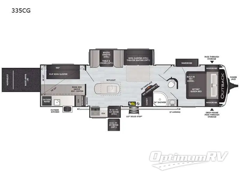 2022 Keystone Outback 335CG Floorplan Photo