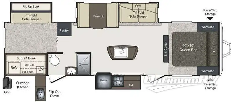 2015 Keystone Laredo 320TG Floorplan Photo
