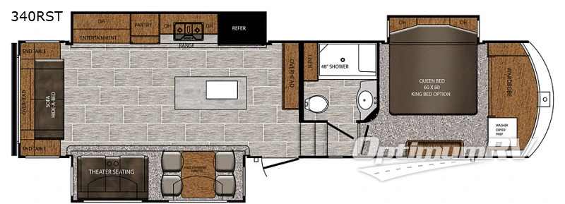 2018 Prime Time Crusader 340RST Floorplan Photo