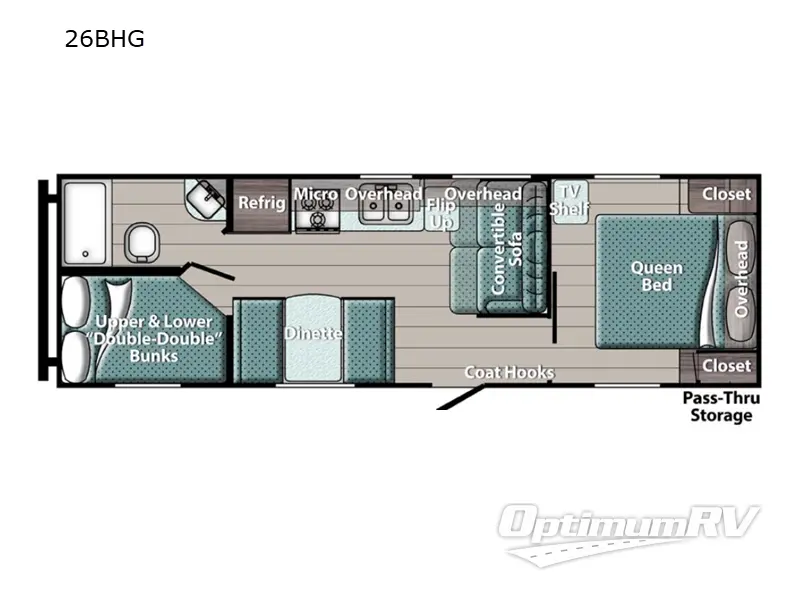 2022 Gulf Stream Trailmaster Special Edition Series 26BHG Floorplan Photo
