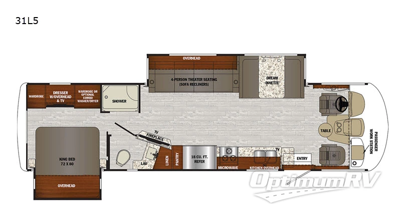 2020 Forest River Georgetown 5 Series 31L5 Floorplan Photo