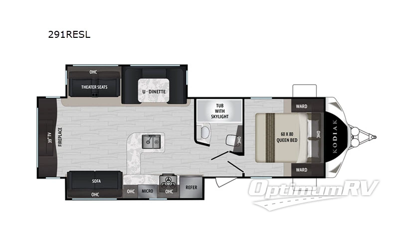 2019 Dutchmen Kodiak Ultimate 291RESL Floorplan Photo