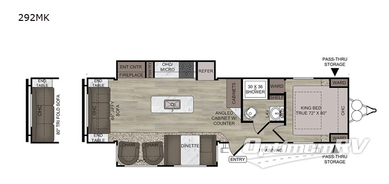 2020 East To West Della Terra 292MK Floorplan Photo