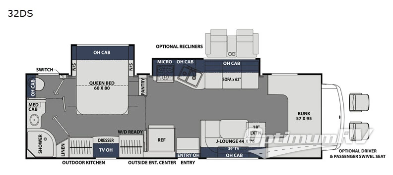 2020 Coachmen Freelander 32DS Ford 450 RV Floorplan Photo
