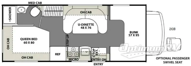 2017 Coachmen Freelander 21QB  Ford 350 RV Floorplan Photo