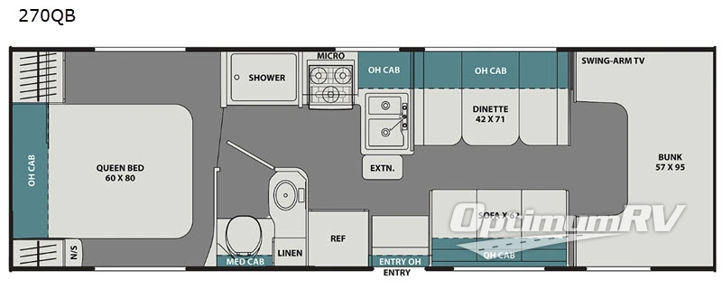 2020 Coachmen Leprechaun 270QB Ford 350 RV Floorplan Photo