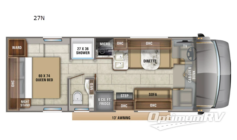 2020 Jayco Redhawk SE 27N RV Floorplan Photo