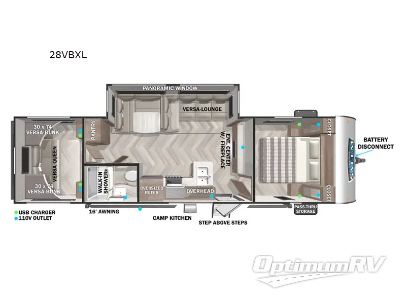 2022 Forest River Salem Cruise Lite 28VBXL Floorplan Photo