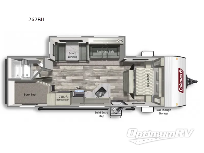 2022 Dutchmen Coleman Lantern LT Series 262BH Floorplan Photo