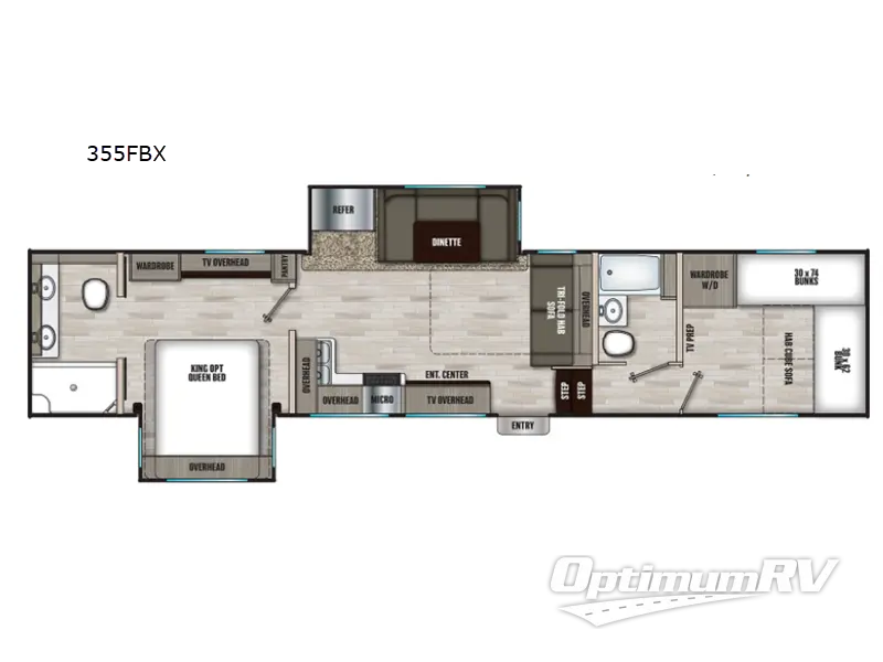 2022 Coachmen Chaparral X Edition 355FBX Floorplan Photo