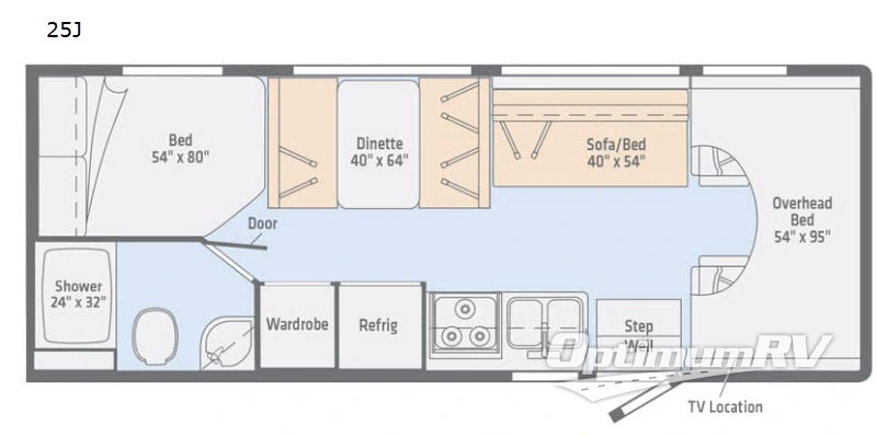2019 Winnebago Outlook 25J RV Floorplan Photo