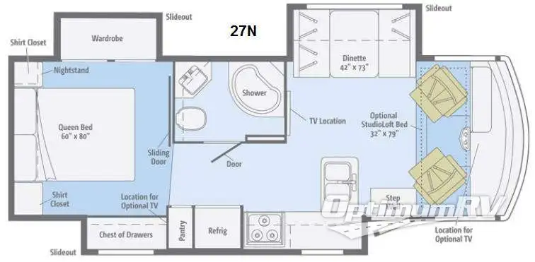 2014 Winnebago Vista 27N Floorplan Photo