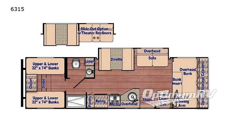 2020 Gulf Stream Conquest Class C 6315 RV Floorplan Photo