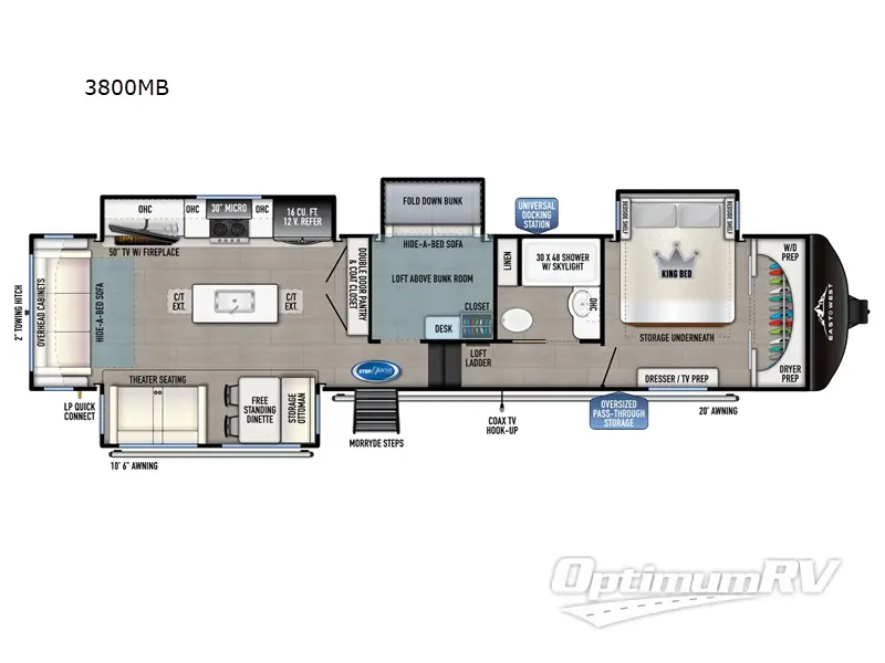 2024 Forest River Blackthorn 3800MB Floorplan Photo
