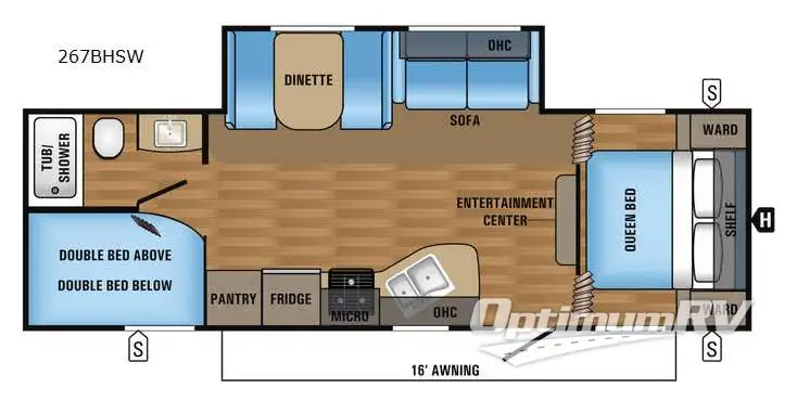 2017 Jayco Jay Flight SLX 267BHSW RV Floorplan Photo